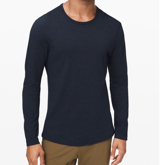 Lululemon Navy Basic Long Sleeve Tee Size S - Picture 1 of 6